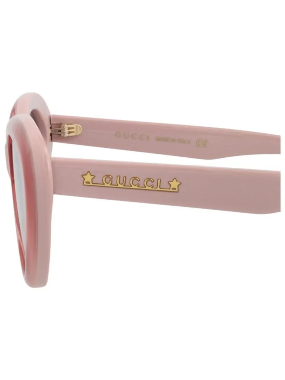 New Gucci Women's Sunglasses Cat Eye Acetate Frame Pink Pink Grey